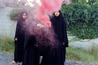 Sabiha &#199;imen, “Students playing with a colour smoke bomb” 3