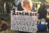 Nazanin Zaghari-Ratcliffe sign at Fck Gvt Fck Boris march 5