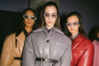 Backstage at the Prada AW20 fashion show 13 12