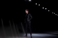  Saint Laurent AW15 Mens Black Leather Jacket Pointed Boots 24