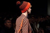 Gucci AW15 orange knit beanie, Menswear, Dazed backstage 20