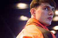 Kenzo AW15 Mens Orange Jacket Embroidered Eyelet Holes Laced 8