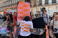 Protestors wear Fck Gvt Fck Boris t-shirts 8