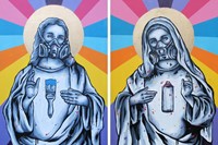 Zabou-Bless-Spray paint and acrylic on two canvasses-51x77cm 6