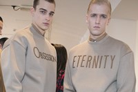 Backstage at Calvin Klein Collection AW14 6