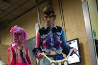 Backstage at the AW20 Central Saint Martins MA fashion show 20