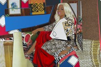 Mickalene Thomas, Din avec la main dans le miroir 0