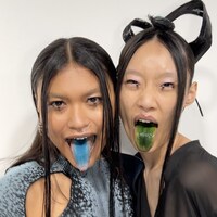 Chet lo AW23 beauty look isamaya Ffrench colour tongue