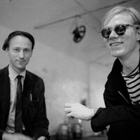 Jonas Mekas and Andy Warhol