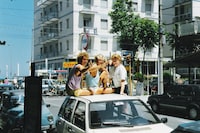 Flemming Dalum and friends in Rimini 1985