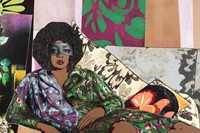 Mickalene Thomas, Afro Goddess Looking Forward, 20 3