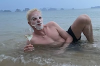 Glenn Martens in the sea