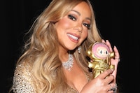 Mariah Carey and a Labubu