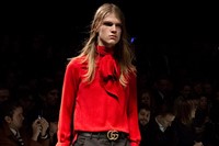 Gucci AW15 red shirt w neck tie, Menswear, Dazed backstage 3