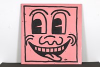 Keith Haring, “Untitled (Pink Smiling Face)” (1981) 4