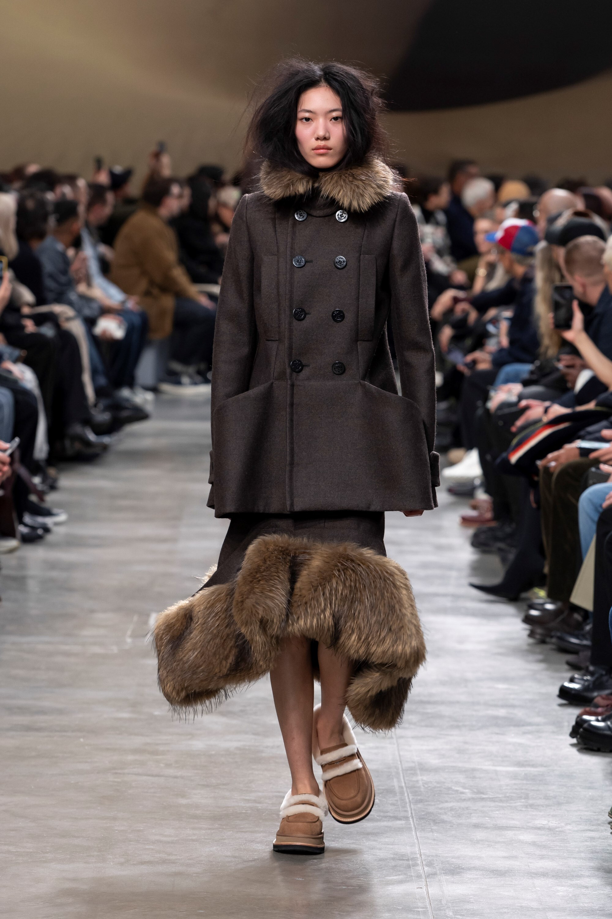 Runway-Inspired Brown Fur Jacket