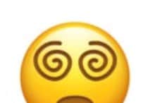 Face with spiral eyes