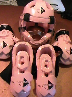 Pink taekwondo suit