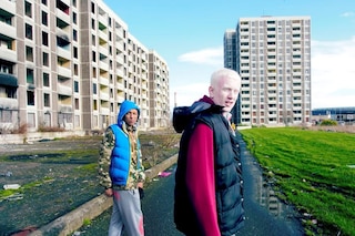Fifth Element walking through the old Ballymun Tow