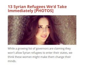 list of hot syrian refugees