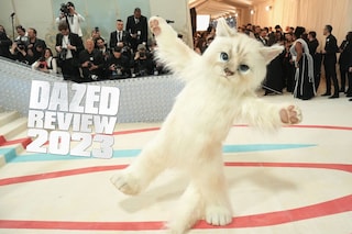 Jared Leto dressed as Choupette attends the 2023 Met Gala
