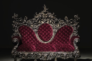 Piotr Blamowski, Sofa, 2007, object: bronze, silk