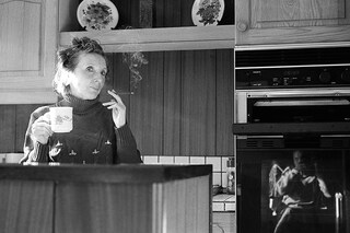 Mother with Cigarette and me in the oven. 1991 &#169;Ma