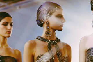 GIORGIO ARMANI Sequins Mesh Shawl イタリア製