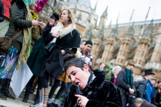 Westminster mass face-sitting UK porn ban protest