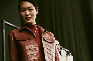 Backstage at Trussardi SS15