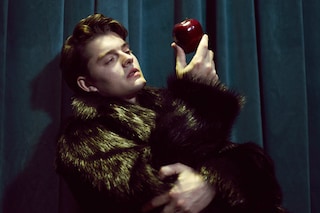 Fur coat by John Galliano; ring Sam Riley&#39;s own