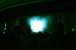  The xx on stage at Usher Hall, Edinburgh.