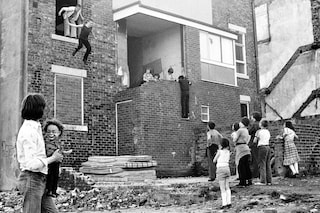 Tish Murtha, “Kids Jumping On To Mattresses”