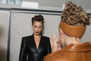 Backstage at the AW20 Fendi fashion show Bella Gigi Hadid 4