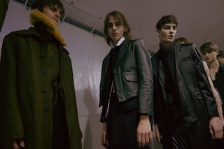 Ann Demeulemeester AW15 Leather Jackets Yellow Fur Collar