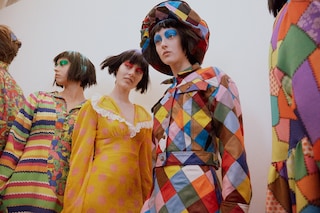 Jeremy Scott AW15, womenswear, Dazed backstage group squares