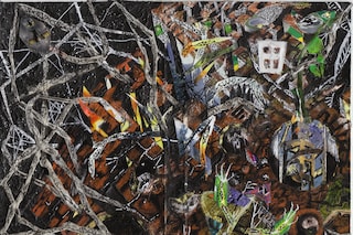 Viktor Timofeev, &#39;MWM&#39;, mixed media on book cover, 2012 