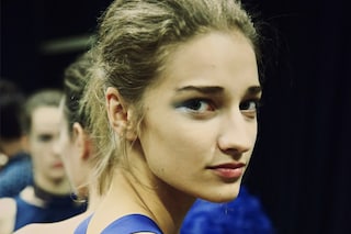 Backstage at Emporio Armani SS15