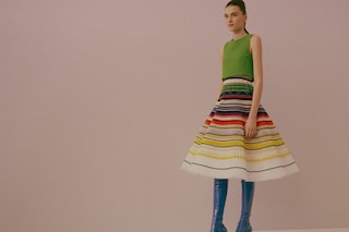 Christian Dior Haute Couture SS15 Multicolour Stripe Pleat