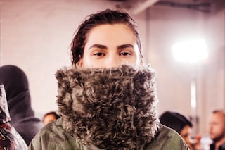 Hunter AW15, Dazed backstage, womenswear, london high neck