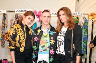 Jeremy Scott backstage at Moschino Cruise 2017