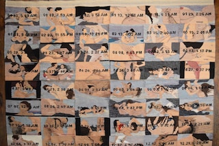 2_ERIN RILEY, 2014 porn grid, 100x72, Wool and Cot