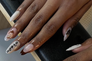 Yoshitomo Nara-inspired nail art