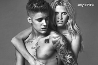 Justin Bieber and Lara Stone for Calvin Klein Mert Marcus
