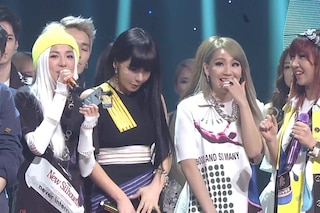 CL performs in Raf Simons Menswear