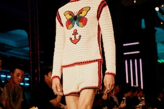 A crochet shirt from the men's Spring Summer 2016 collection