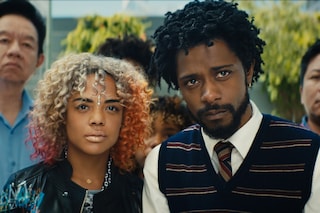 Tessa Thompson and Lakeith Stanfield in Sorry to Bother You