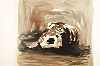 head, ink on paper