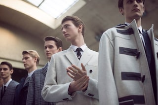 Dior Homme AW15 cream duffle coat, Menswear, Dazed backstage