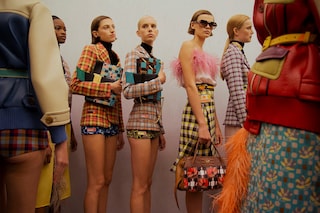 Backstage at Prada SS17 MFW Dazed